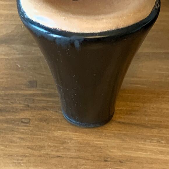 Sofft Clogs Mules Women's 10 Black Leather Slip-On Heel Embossed Casual - Picture 11 of 16